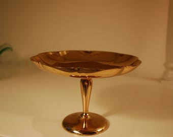 Dirilyte Regal Goldware Pedestal Dish Small
