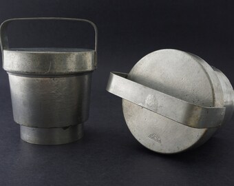 Pair of Vintage French GBL Ice Cream Star Shape Lidded and Handled Molds