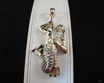 Solid 14K Gold And Bold King Neptune