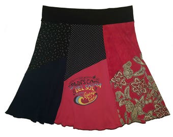 Plus Size Skirt 2X 3X Upcycled Skirt Hippie Skirt Women's size 22 24 26 recycled t-shirt Top Selling Twinkle Skirts from twinklewear