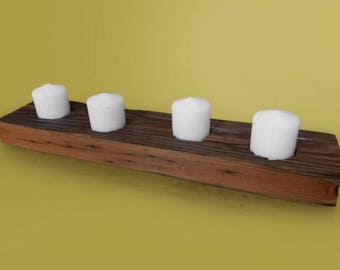 Reclaimed Douglas Fir Centerpiece w/candles