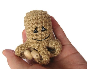 pet gift cat toy octopus rattle jute natural toys cat gift for kitten toys crochet cat toys pet lovers organic pet toy hemp my love cat