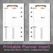 Printable Undated Daily Planner Insert for Personal Planners - Minimal and simple design daily planner insert