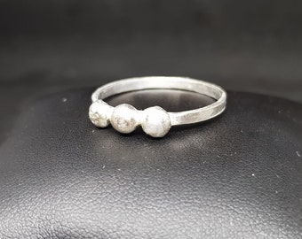 Handmade silver triple ring