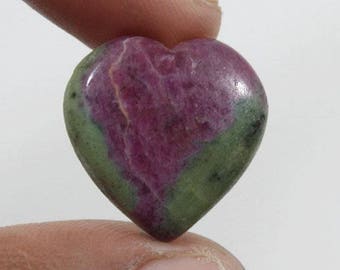 Ruby Zoisite cabochon 28.85Ct (23x22x6 mm) Heart Shape Natural gemstone NS6456