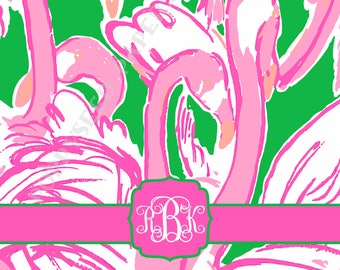Lilly Pulitzer personalized folded note cards, Lilly Pulitzer stationery, preppy, Thank You Notes