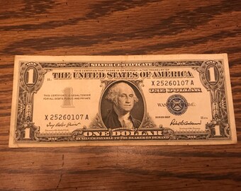 1957 Silver Certificate One Dollar