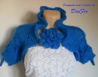 LIQUIDATION Stock SALE 30% OFF / Women Bolero Shrug Wedding Accessories Hand Knitted Jacket Romantic Feminine Crochet Cardigan Vest Capelet
