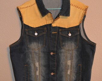 Leather Accent Vest