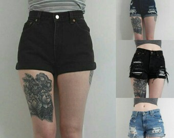 Denim High Waisted Shorts