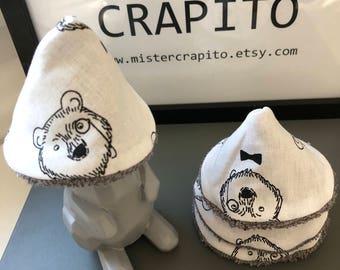 SET of 8 or 12 teepee pee, Tepee with penis cone pee pee shield - Collection * bear * ultra limited edition