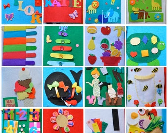 Silencioso de libro para niños (1-4age) / aprendizaje libro ocupado / creativo libro bebé / sensorial