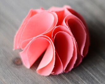 coral / choose colors / wholesale shabby chic fabric flowers / wedding flowers / embellishments appliques diy supplies / headband flowers