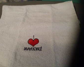 I Love Mahjong Towel