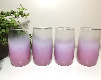 Vintage Purple Blendo Glass - Set of 4