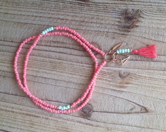 Ibiza Style long beaded necklace