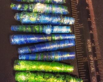 Fiber art Tyvek beads textile art distressed tyvek beads recycled repurposed art jewelry