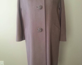 1950s Ricemor Mocha Wool Coat with MInk Collar