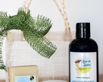 Gift Set Hair, hair kit, hair care products, hair gift sets, best hair products, handmade by queen of the meadow