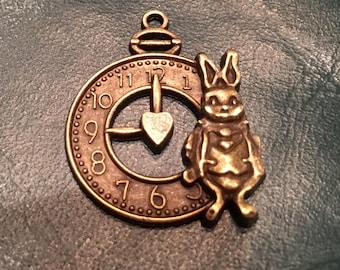 The White Rabbit's Favorite Clock Charm