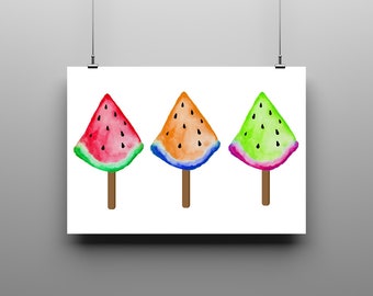 Digital Poster Watermelon Ice