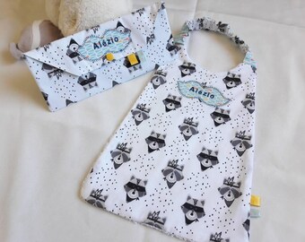 Kids towel / napkin school + pouch