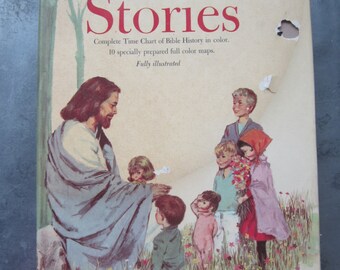 The Young Peoples Book of Bible Stories 1963 Vintage Religious Book for Children