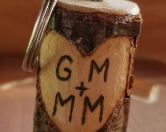 Tree Branch Keychain Personalized