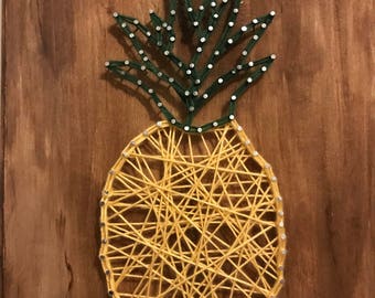 Pineapple Driftwood String Art