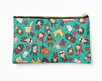 Final Fantasy VII Pattern ~ FF7 ~ Pencil Case / Cosmetic Bag