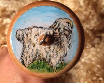 Angora Mohair Goat Lightweight Drop Spindle .7oz