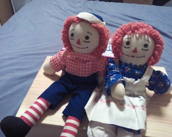 Raggedy Ann and Andy dolls pre 1970's