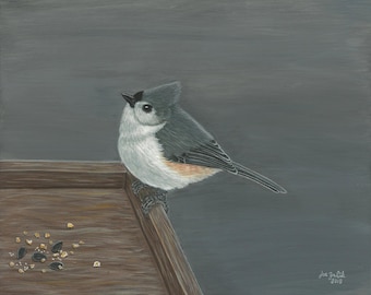 Tufted Titmouse - Fine Art Print of Original Bird Painting by Joe Zalik