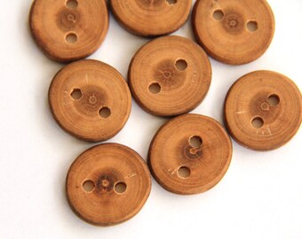 8 small cherry buttons - 3/4" across