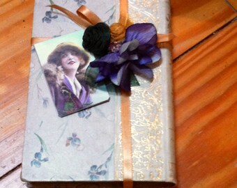 Altered book table decor