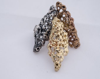Adjustable Statment Ring Brass or Bronze looks great with anything from jeans to a cocktail dress.