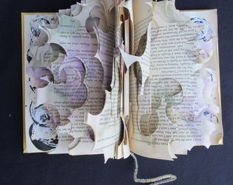 Altered Book Sculpture - Missing Pieces