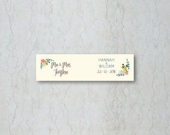Winter Garden Wedding Straw/Cupcake Flag