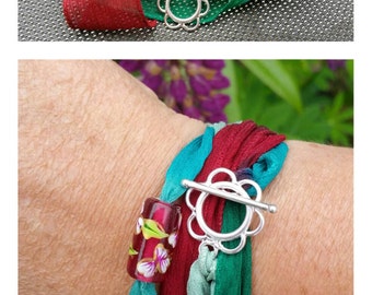 Bracelet "Silk" Collection. Flower