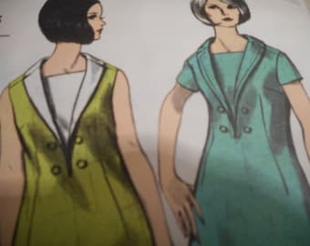 Vintage 1960's 6482 Mod Dress Sewing Pattern Sewing Pattern, Size 14 Bust 34