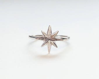 Star Ring Silver Ring Stackable Ring