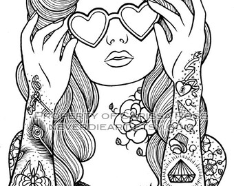 digital download print your own coloring book outline page