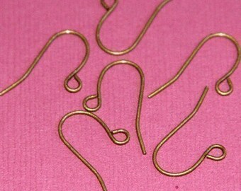 100 pcs of antiqued brass earrings hook 20X11mm