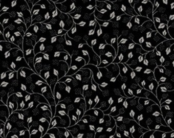 Quilting Treasures - Metal Leaf - Black / Gold / Copper - Metallic
