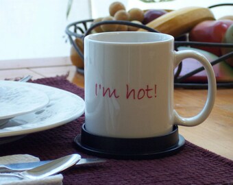Drink Coaster & Mugtopper - A Coaster that Covers your Mug and Keeps your Hot beverages Hot! Set of 2. Free Shipping!