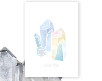 Illustrated Crystal Print Greeting Card
