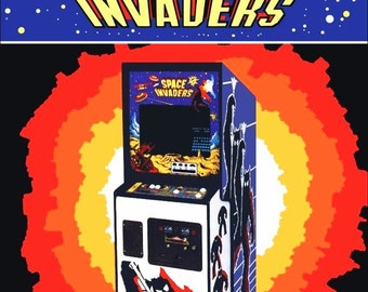 Space Invaders Video Arcade Game Stand-Up Display