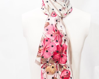 Oscar de La Renta Silk Floral Scarf