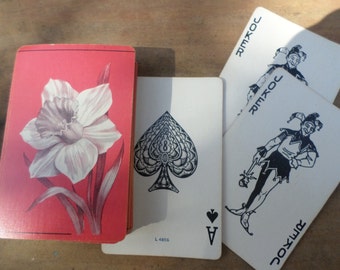 vintage deck of Playing Cards ANTIQUE FLOWERS