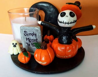 Jack Skellington Nightmare Before Christmas Candle Holder